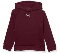 Under Armour Boys' Rival Fleece Hoodie, (601) Dark Maroon / / White, M