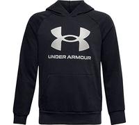 Under Armour Boy's Rival Fleece HOODIE, Black Onyx White (001), YLG