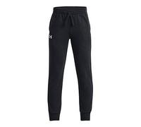 UNDER ARMOUR Boys Rival Fleece Joggers - Black/White, Black/White, Size Xs=5-6 Years Black/White