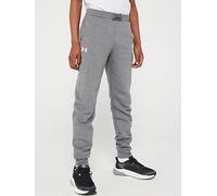 UNDER ARMOUR Boys Rival Fleece Joggers - Grey, Castlerock Light Heather, Size S=7-8 Years Castlerock Light Heather