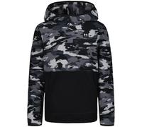 Under Armour Boys' Rival Fleece Printed Hoodie, Hundo Colorblock Black, L