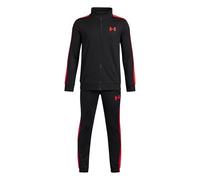 Under Armour Boys' Rival Knit Tracksuit, Comfortable and Soft Boys' Tracksuit with Pockets, Sweat-Wicking Sportswear for Athletics, PE and Training,Black/Racer Red/Racer Red,YSM
