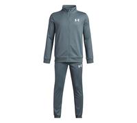 Under Armour Boys' Rival Knit Tracksuit, Comfortable and Soft Boys' Tracksuit with Pockets, Sweat-Wicking Sportswear for Athletics, PE and Training,Jasper Blue / / White,YLG