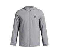 Under Armour Boys' Rival Woven Jacket, Water-Repellent Tracksuit Top for Sprts, PE and Athletics, Lightweight and Breathable Boys' Jacket,Mod Gray/Castlerock/Black,YLG
