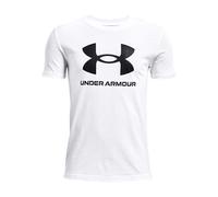 Under Armour Boys Sportstyle Graphic Logo Kids T-Shirt - White Cotton - Size Small