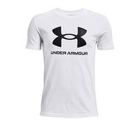 UNDER ARMOUR Boys Sportstyle Large Logo T-Shirt - White/Black, White/Black, Size L=11-12 Years White/Black