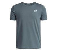 Under Armour Boys' Sportstyle Left Chest Short Sleeve, Comfortable Boys' T-Shirt with Logo Design, Fast-Drying Sports T-Shirt,Jasper Blue / / White,YSM