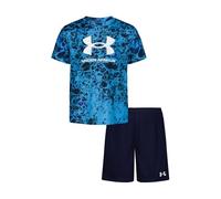 Under Armour Boys' Tech 2 Piece T-Shirt and Shorts Set, Lightweight Polyester Summer Sports Outfit, Ages 2-7 Years
