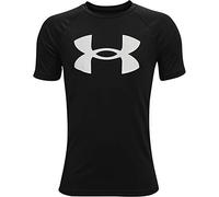 Under Armour Boys Tech Big Logo Short Sleeve Tee, Super-Soft, Black/White, Size XL 13-15