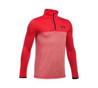 Under Armour Boys' Threadborne ¼ Zip,Red /Black, Youth Small