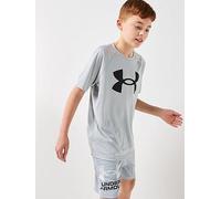 Under Armour Tech Big Logo Short-Sleeved T-Shirt Grey Black Kids - S