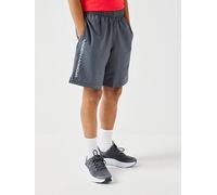 UNDER ARMOUR Boys Training Woven Wordmark Shorts, Castlerock / / White, Size L Castlerock / / White