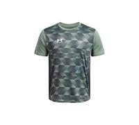 UNDER ARMOUR Boys Football Challenger Print Tee - Green, Silica Green / Sonic Yellow, Size Xs Ilica Green / Sonic Yellow