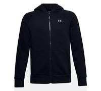 Under Armour Boys UA Rival Fleece Full-Zip Hoodie Size: Youth Small 130-140CM, Colour: Black