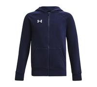 UNDER ARMOUR Boys Rival Fleece Full Zip Hoodie, Grey, Size Xs=5-6 Years Grey