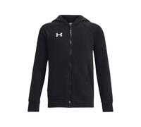 UNDER ARMOUR Junior Boys Rival Fleece Full Zip Hoodie - Black/White, Black/White, Size Xs Black/White