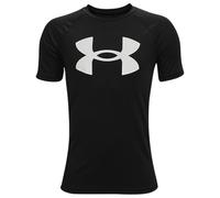 Under Armour Boys Ua Tech Big Sports T Shirt With Logo, Super-Soft Sportswear, Black / White, YXS