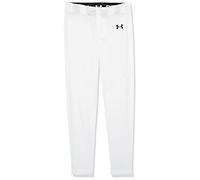 Under Armour Boys' Utility Baseball Pant, (100) White / / Black, Youth Medium