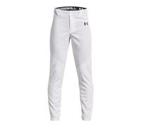 Under Armour Boys' Utility Baseball Pant Closed, (100) White / / Black, Youth Large