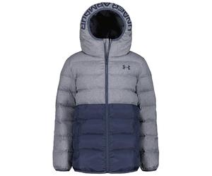 Under Armour Boys Water-Resistant Pronto Colourblock Puffer Jacket with UA Storm Technology - Lightweight Hooded Winter Coat with Snap Pockets