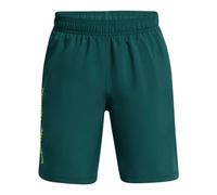 Under Armour Boys Woven Graphic Shorts Bottoms Teal/Yellow 13 Years