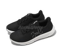 Under Armour Charged Pursuit 3 BL UA Black White Women Running Shoes 3026523-001