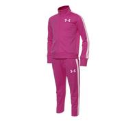 Under Armour Childrens Unisex Armoour Logo Kids Pink Tracksuit - Size Large