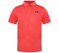 Under Armour Childrens Unisex Short Sleeve Collared Red Kids Performance Polo Shirt 1364425 690 - Size Small