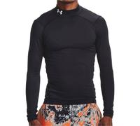 Under Armour ColdGear Compression Mock Mens Running Top Black Long Sleeve Run