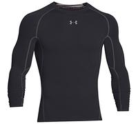 Under Armour UA HeatGear Long Sleeve, Long-Sleeve Functional Shirt, Breathable Long-Sleeve Shirt for Men Men, Black (Black/Steel (001)), L