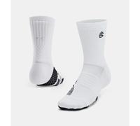 Under Armour Curry ArmourDry Playmaker Unisex Mid-Crew Socks - White