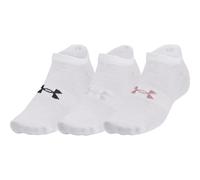 Under Armour Essential 3-Pack No-Show Socks - White