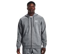UNDER ARMOUR Training Essential Fleece Full Zip Hoodie, Grey, Size L, Men Grey