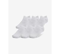 Under Armour Essential No Show Socks Bright White (6 Pairs) - L