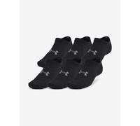 Under Armour Essential No Show Socks Jet Black (6 Pairs) - L