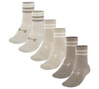 Under Armour Essential Socks Crew Stone / Timberwolf Taupe - 6 pairs