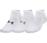 Under Armour Essentials 3 Pack Low Socks White Arch Support Gym Training Mens