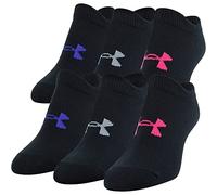 Under Armour Essentials No Show Socks Girls Socks - Black, YLG