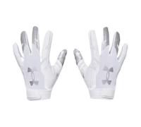 Under Armour Men's F8 Football Gloves , White (100)/Metallic Silver , Large