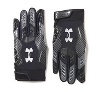 Under Armour F9 Nitro Mens Football Gloves (001) - Black/Castlerock/Metallic Silver, Medium