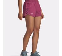 Under Armour Women's Fly by 3in Shorts, Lightweight and Comfortable Women's Gym Wear, Ladies' Sports Shorts with Ventilation Panels and Zip Pocket,Fuchsia Dusk/Fuchsia Dusk/Reflective,MD