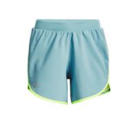 Under Armour Fly By Elite 5in Shorts Women - Light Blue, Neon Yellow, Size XS