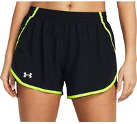 Under Armour Fly By Womens Running Shorts Black 3 Inch Lightweight Zip Pocket