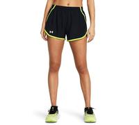 Under Armour Fly by Women's Shorts, (003) Black/Warning Yellow/Reflecting, S