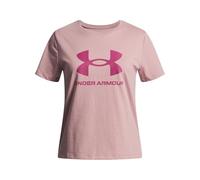 Under Armour Girls' Big Logo Short Sleeve, Comfortable and Fast-Drying Girls' T-Shirt, Logo T-Shirt for Training and Casual Wear,Tourmaline Pink / / Fuchsia Dusk,YLG