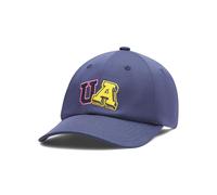 Under Armour Girls' Blitzing Adjustable, Comfortable Sports Cap for All-Day Breathability and Sun Protection, Girls' Cap with Adjustable Sizing and Pre-Curved Visor,Washed Navy / / Washed Navy,OSFM