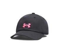 Under Armour Girls' Blitzing Adjustable, Comfortable Sports Cap for All-Day Breathability and Sun Protection, Girls' Cap with Adjustable Sizing and Pre-Curved Visor,Black / / Super Pink,OSFM