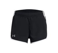 Under Armour Girls' Fly by Shorts, (001) Black / White / Reflective, XS