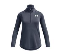 Under Armour Girls Girl's Juniors Tech Graphic 1/2 Zip Top in Grey - Size 5-6Y