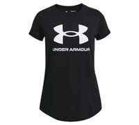 Under Armour Girls Graphic Short Sleeve T-Shirt Colour: Black, Size: Youth Medium 140-150CM
